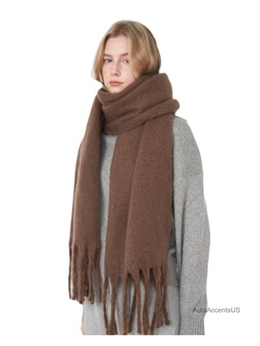 Oversized Winter Scarf Women Warm Thick Chunky Blanket Scarf Cashmere Feel